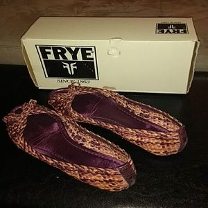 Frye Malorie Woven Peep Toe Flats